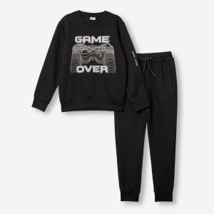 Φόρμα φούτερ Game-Over μαύρη Funky-kids