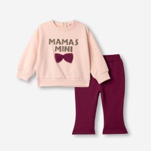 Σετ φούτερ mamas mini-ροζ-nude pink-Funky Kids